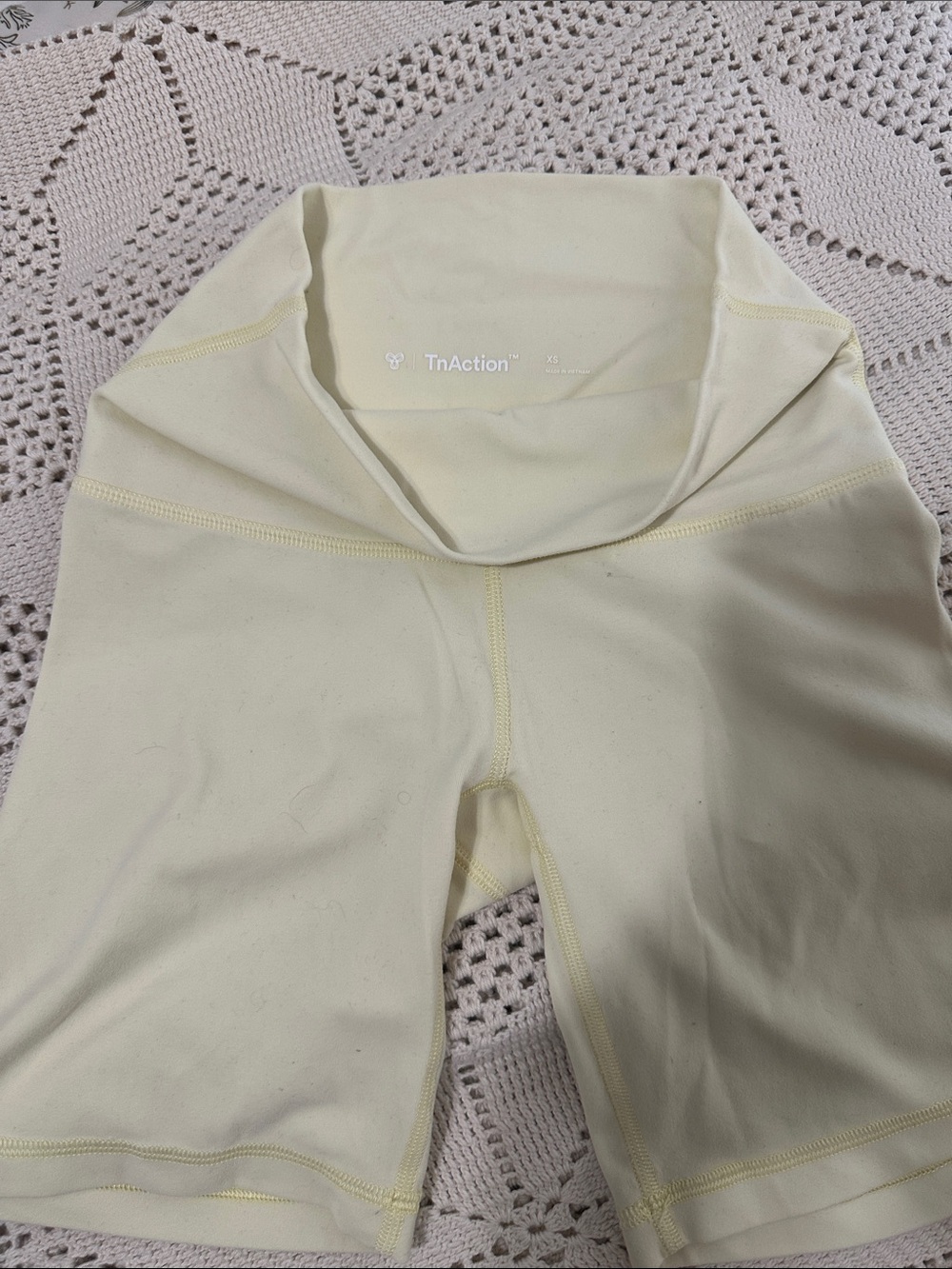TNA Pale Yellow Bike Shorts